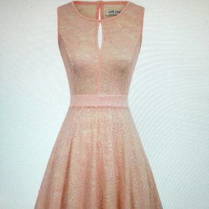 Kate Kasin Lace Halter Sleeveless A-Line Keyhole